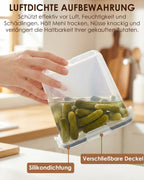 Radikor Airtight Storage Jars with Lids, 9 Pieces, Stackable Storage Containers, BPA-Free, Food Storage Containers for Kitchen Food Storage, for Flour, Cereal & Pasta